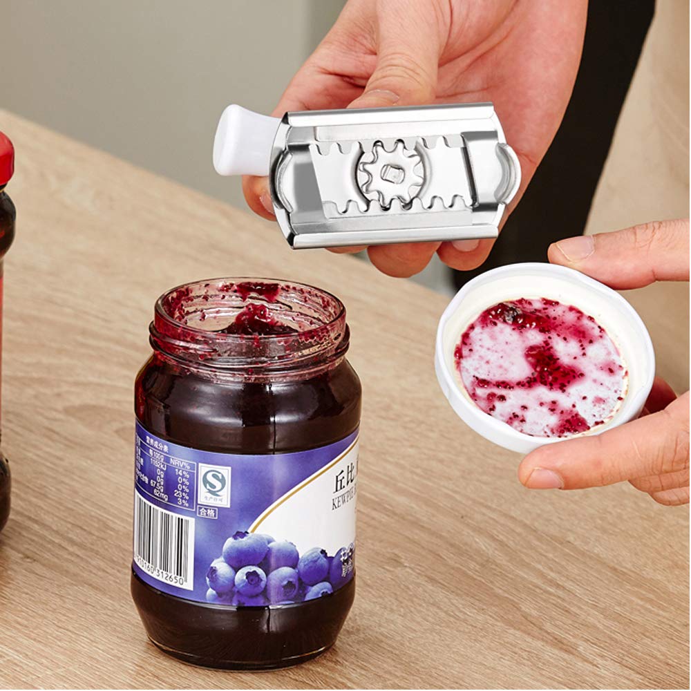 Jar Opener, Caliamary Jar Lid Opener For Seniors With Arthritis, Adjustable Stainless Steel Lids Off Easy Jar Opener For 0.98-3.